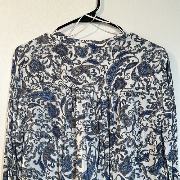 🔴 h&m blue floral patterned blouse - Picture 4 of 5